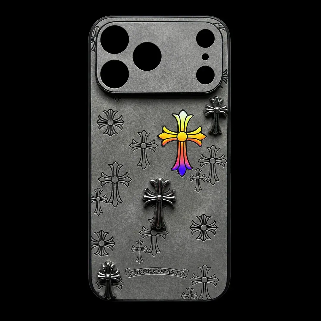 Stone Grey Chrome Heart Reflective