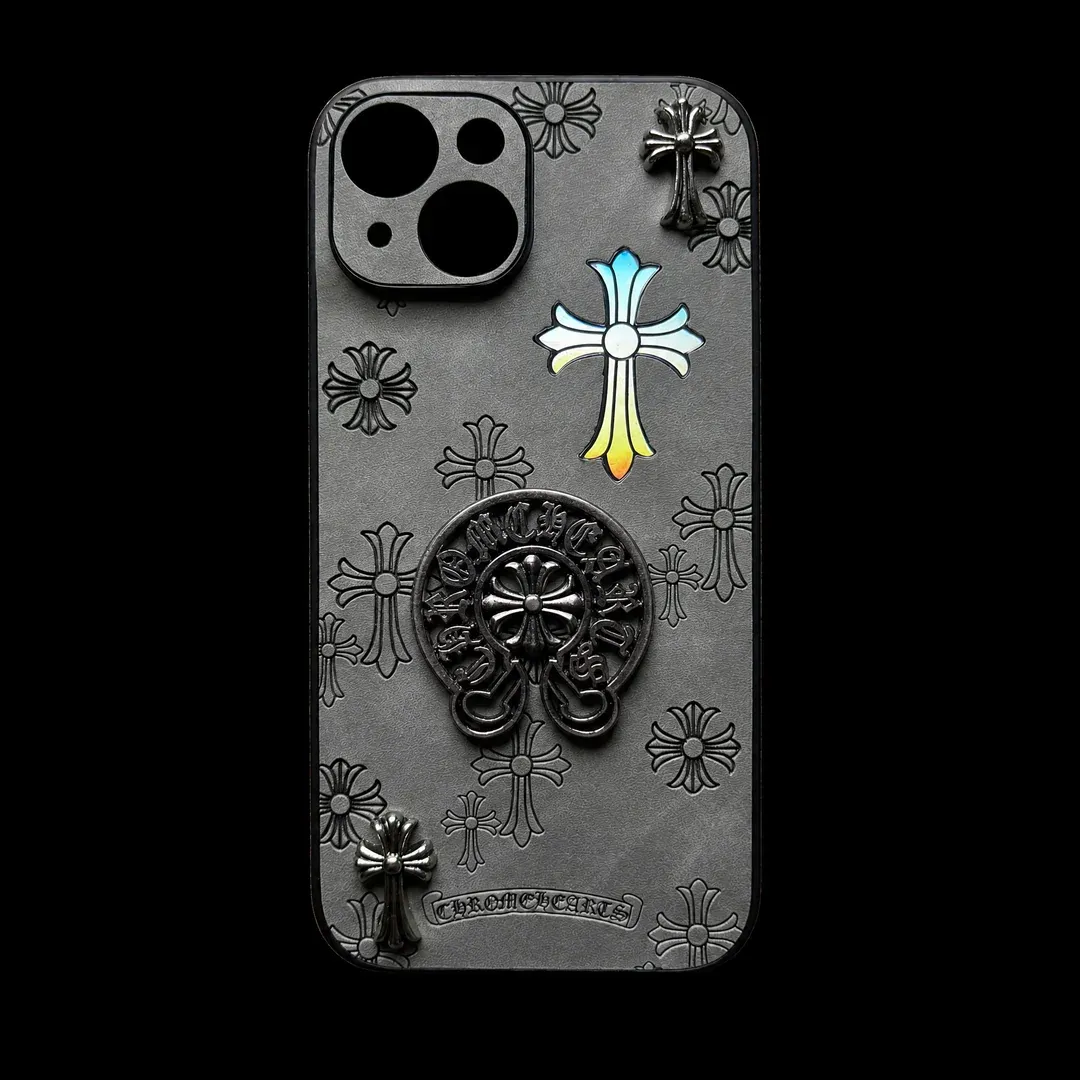 Stone Grey Chrome Heart Reflective 05