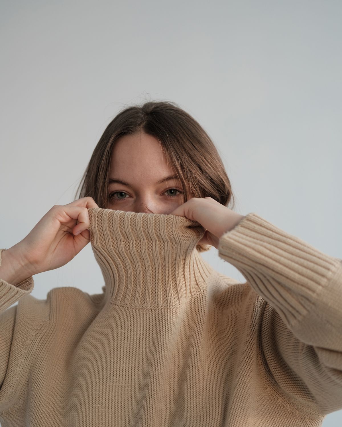 Merino Roll Neck, Oat