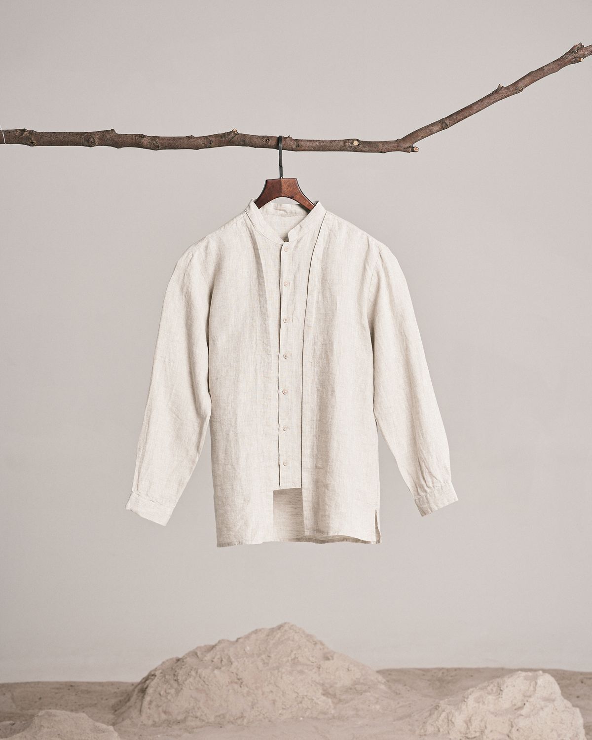 Washed Linen Shirt, Ecru