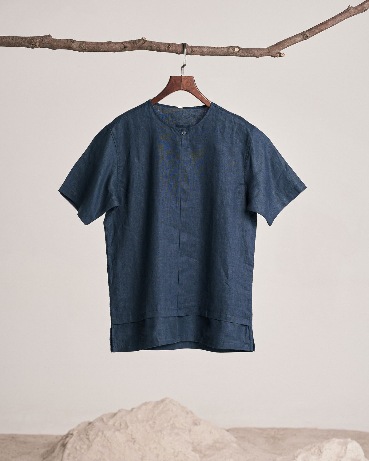 Linen Tee, Indigo