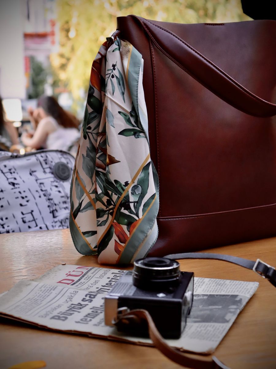 A bag, photographed square