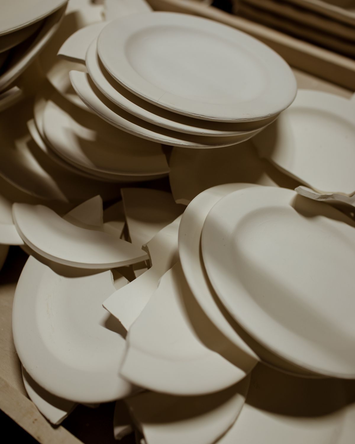 Stoneware Plates, set of four
