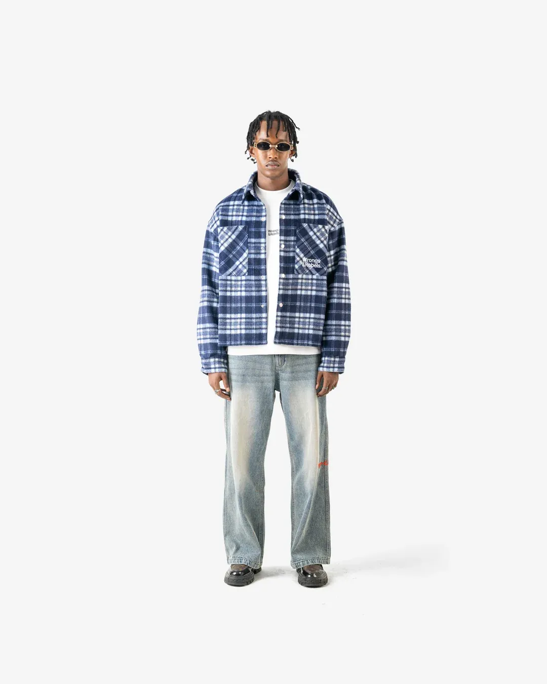 W&R Blue Stripe Flannel Shacket - view 3