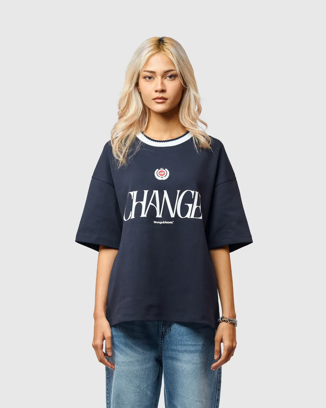 W&R Form Knit Collar Boxy T-Shirt - view 4