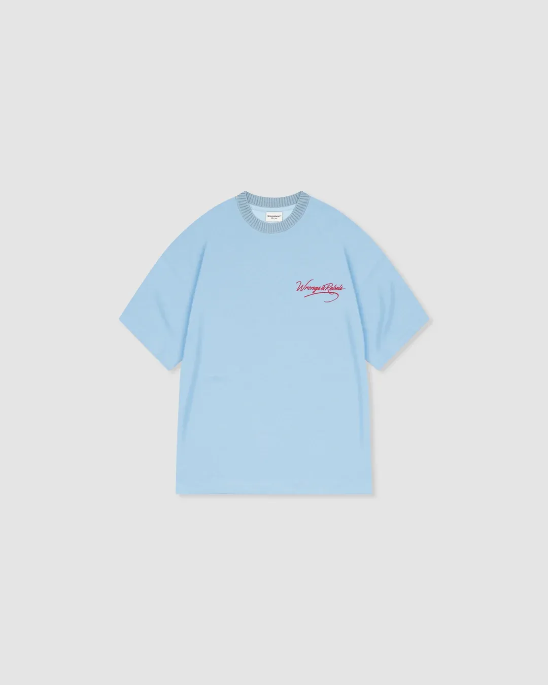 W&R Sky Knit Collar Boxy T-Shirt