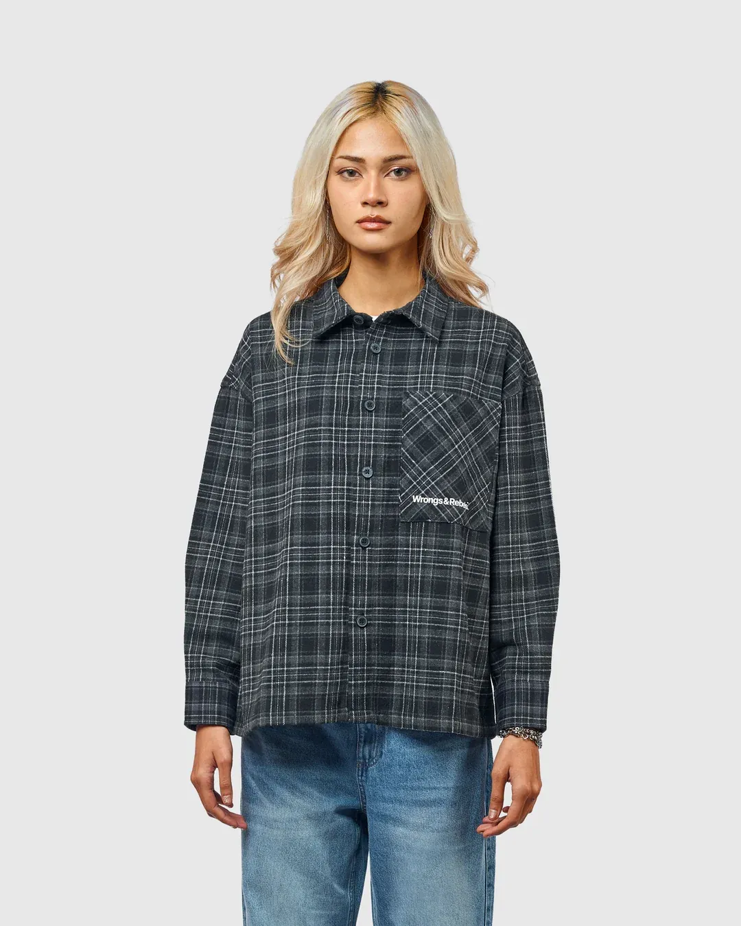 W&R Earth Boxy Check Shirt - view 4