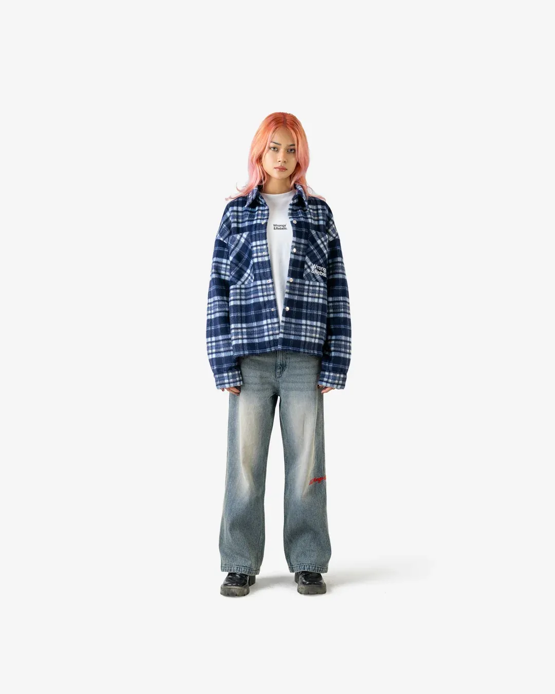W&R Blue Stripe Flannel Shacket - view 4