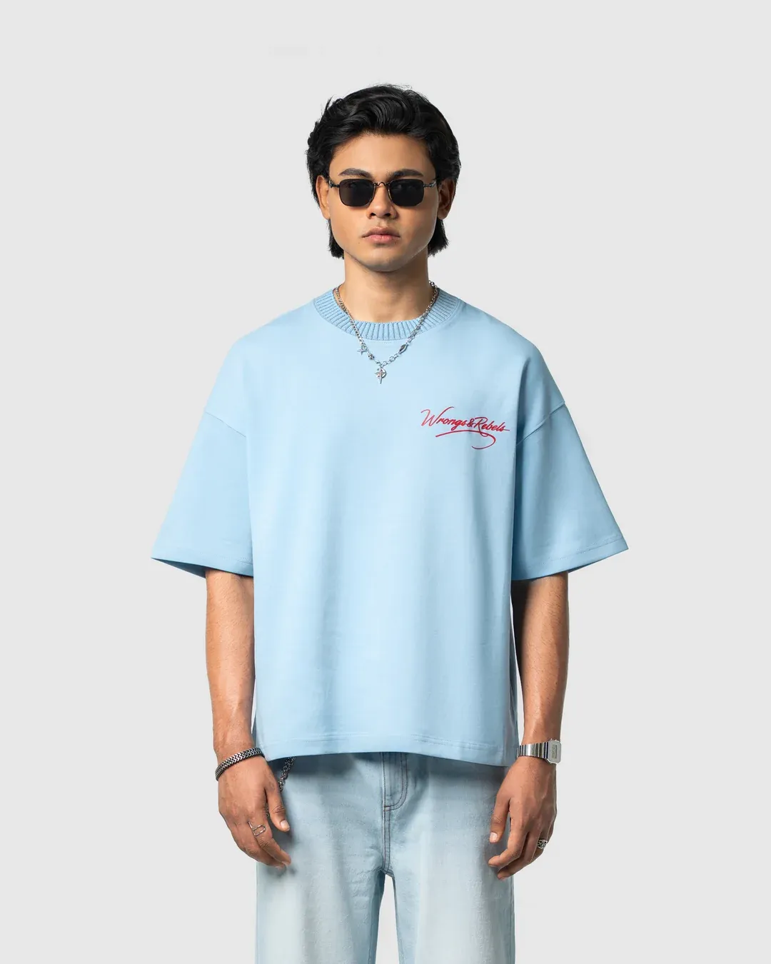 W&R Sky Knit Collar Boxy T-Shirt - view 3
