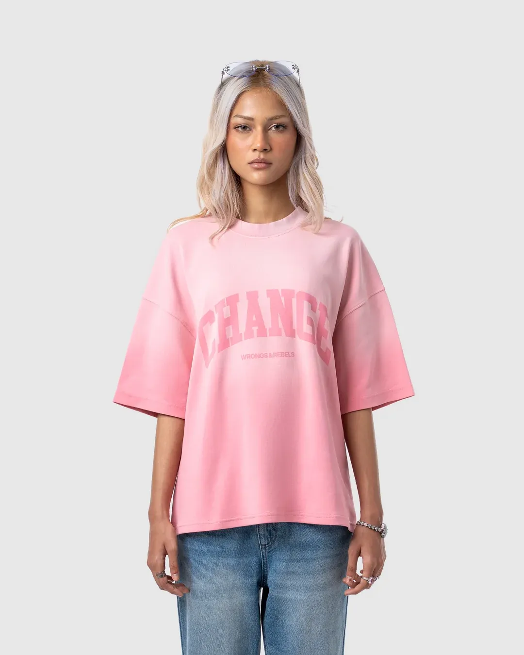 W&R October Pink Boxy T-Shirt - view 4