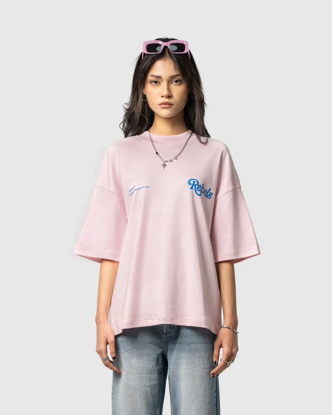 W&R Baby Pink Boxy T-Shirt - view 4
