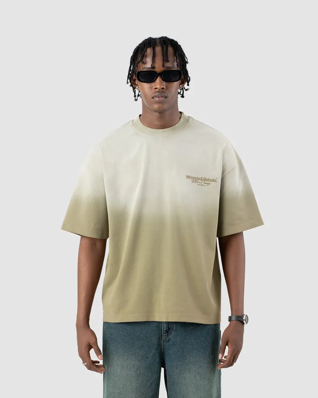 W&R Vintage Olive boxy T-shirt - view 3