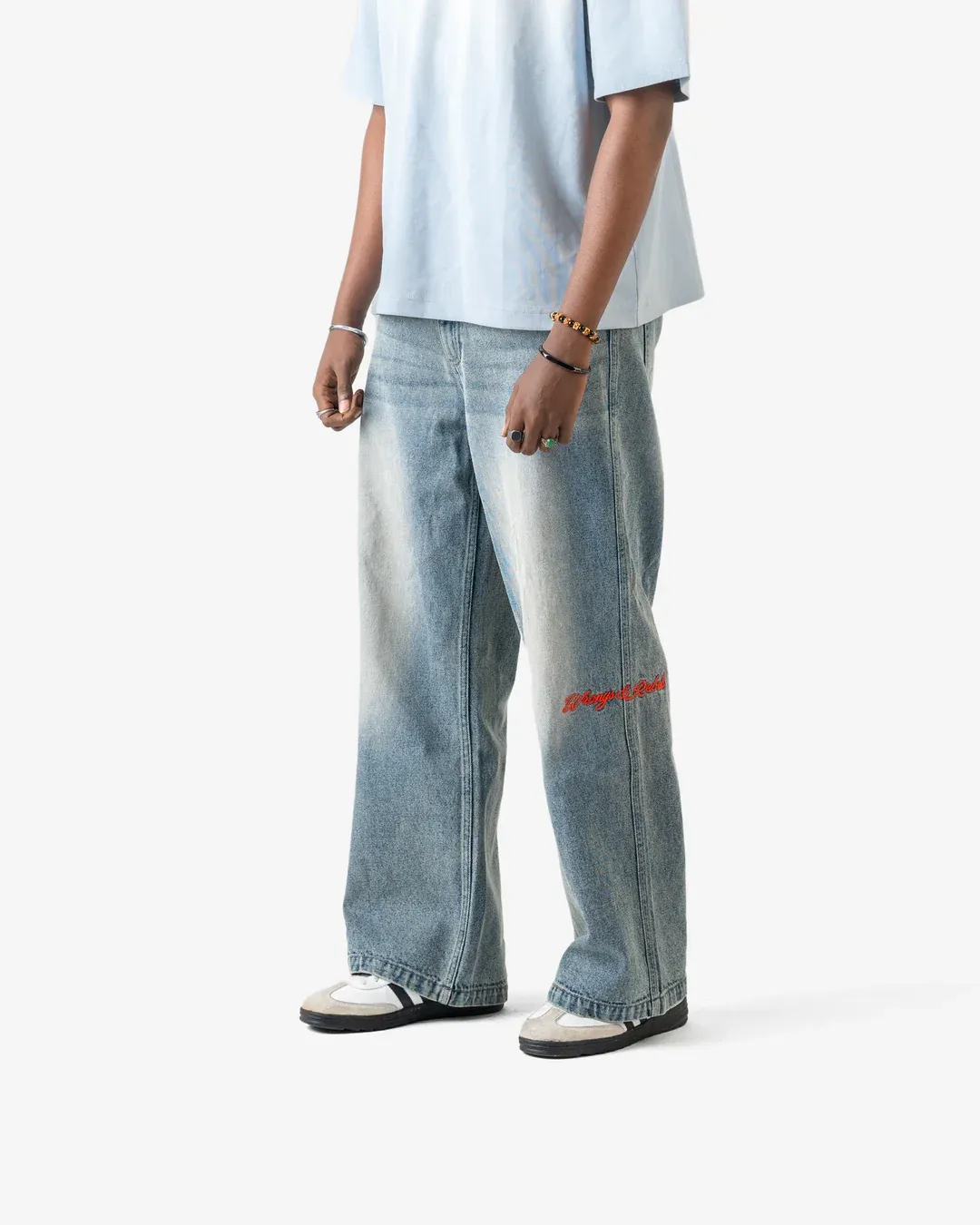 W&R Gray Fox Baggy Denim Pant - view 3