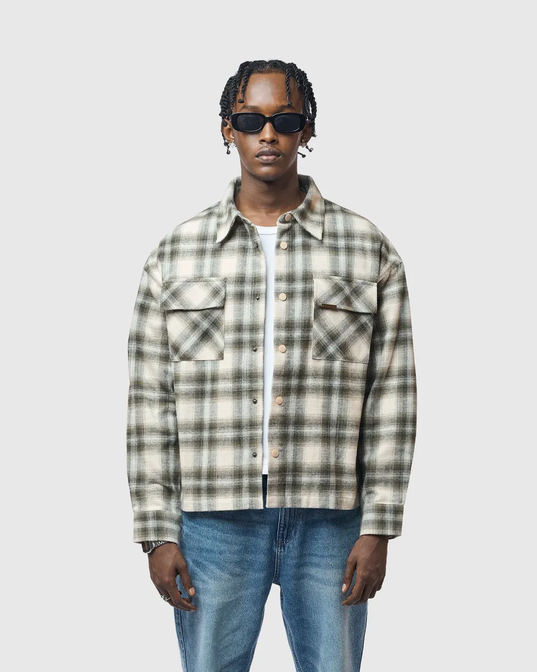 W&R Canvas Check Shacket - view 3