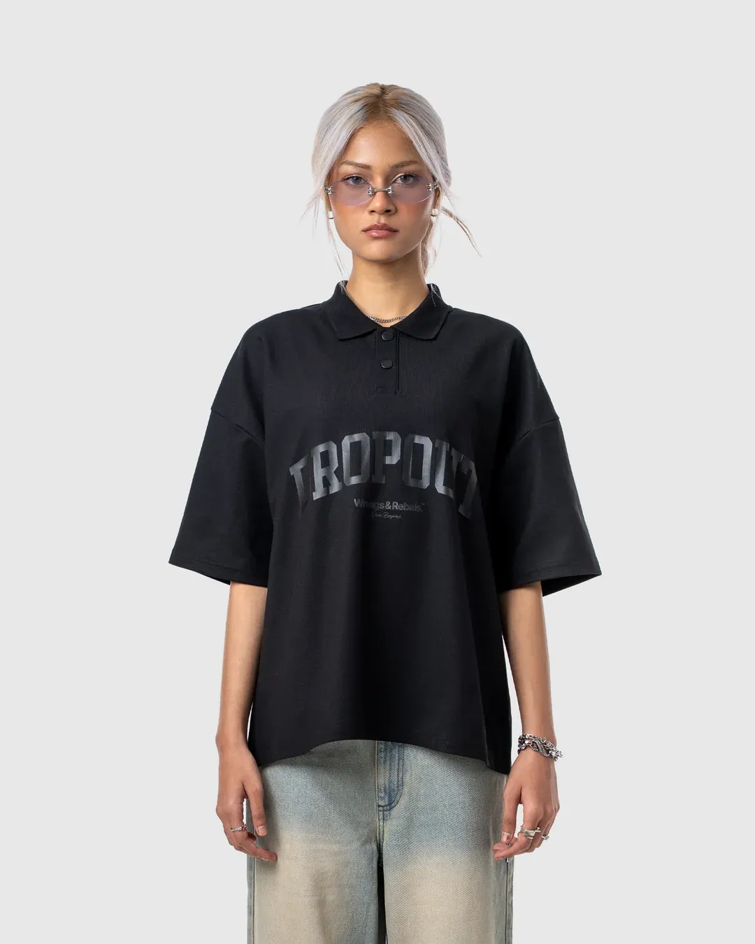 W&R Black Boxy Polo - view 4