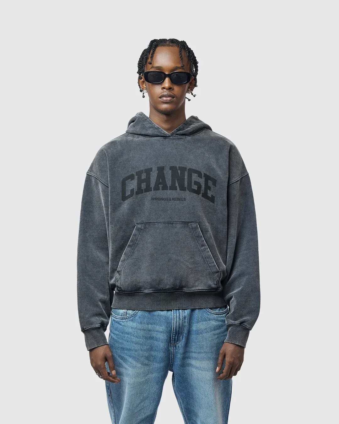 W&R Charcoal Boxy Hoodie - view 3