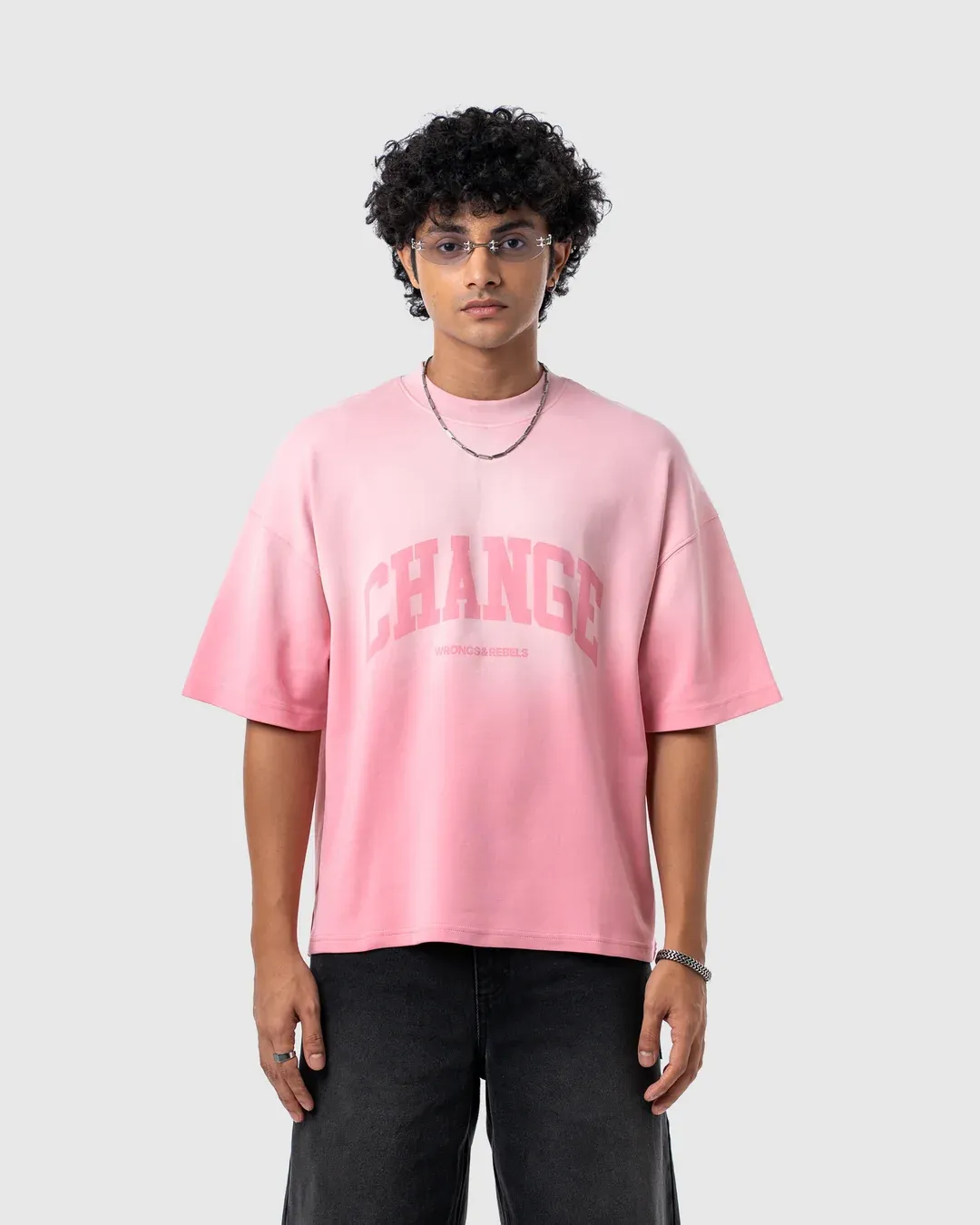 W&R October Pink Boxy T-Shirt - view 3