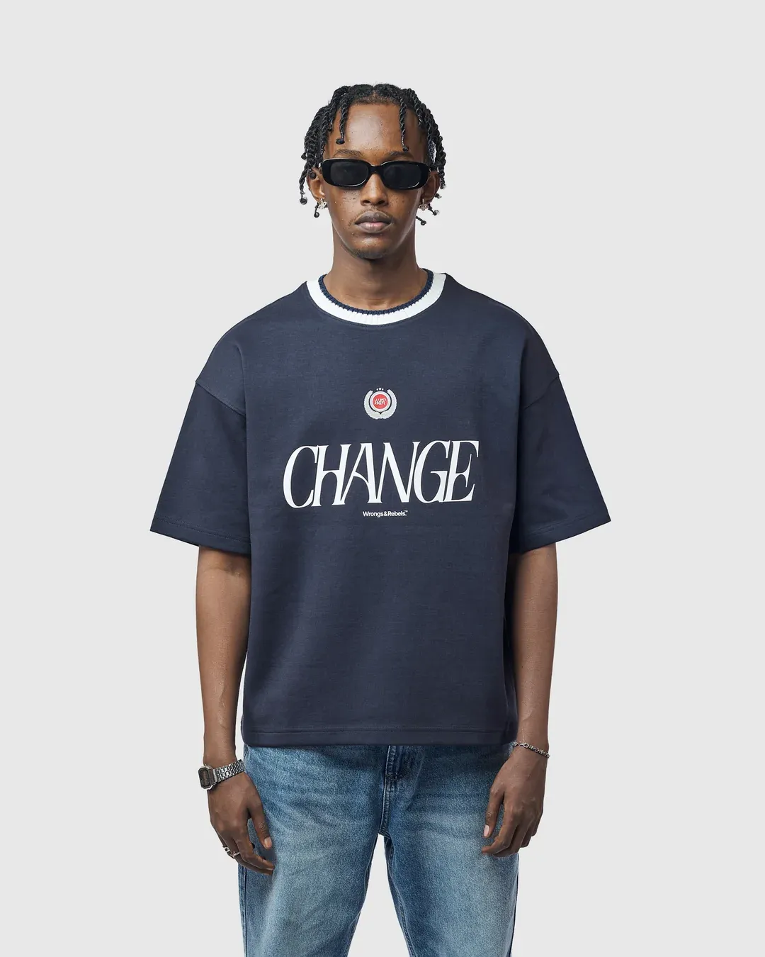 W&R Form Knit Collar Boxy T-Shirt - view 3