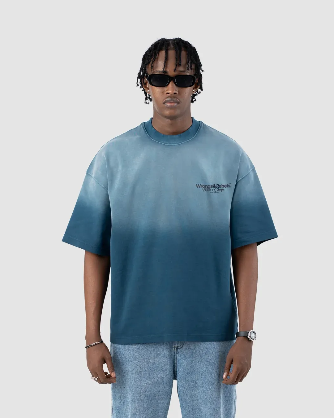 W&R Vintage Ocean Blue boxy T-shirt - view 3