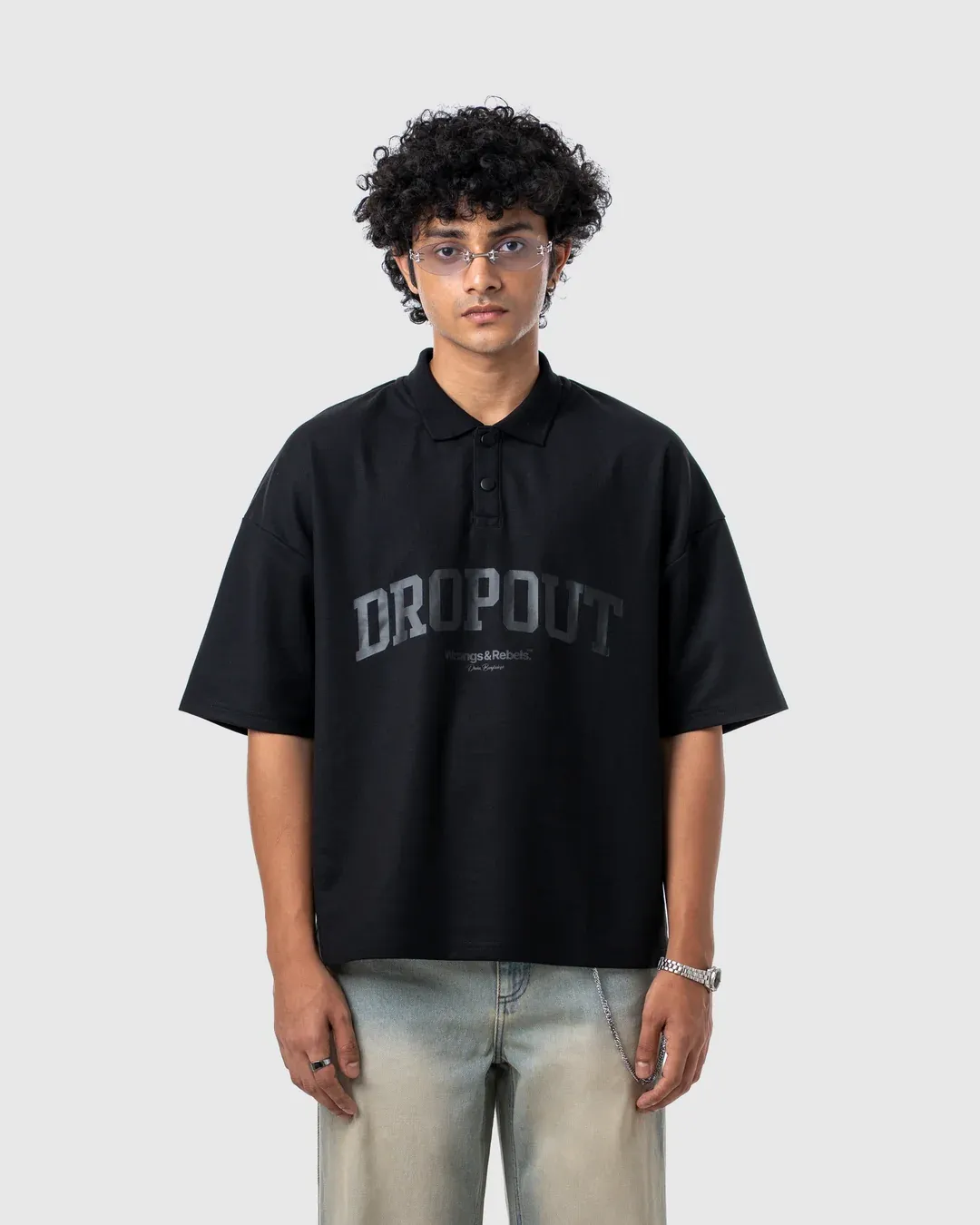 W&R Black Boxy Polo - view 3